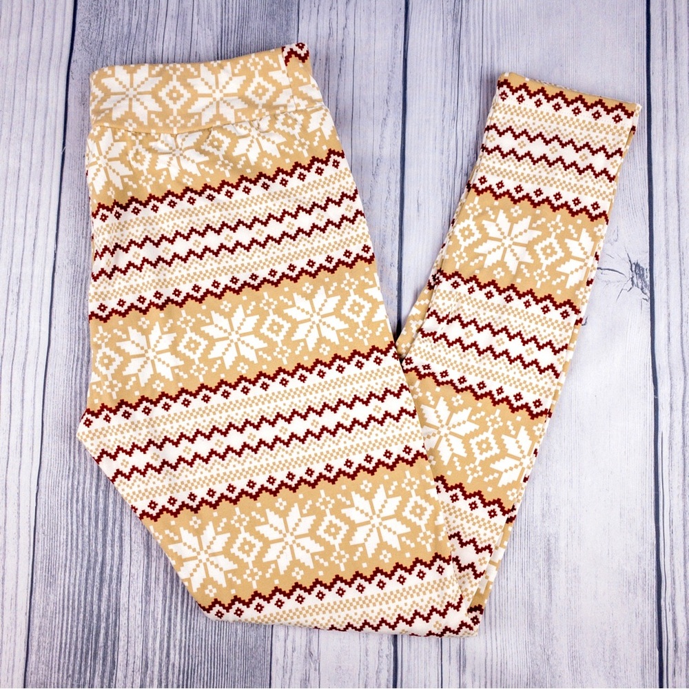 ‼️SOLD‼️ Time & Tru High Rise Fitted Fairisle Leggings - Various Sizes Available
